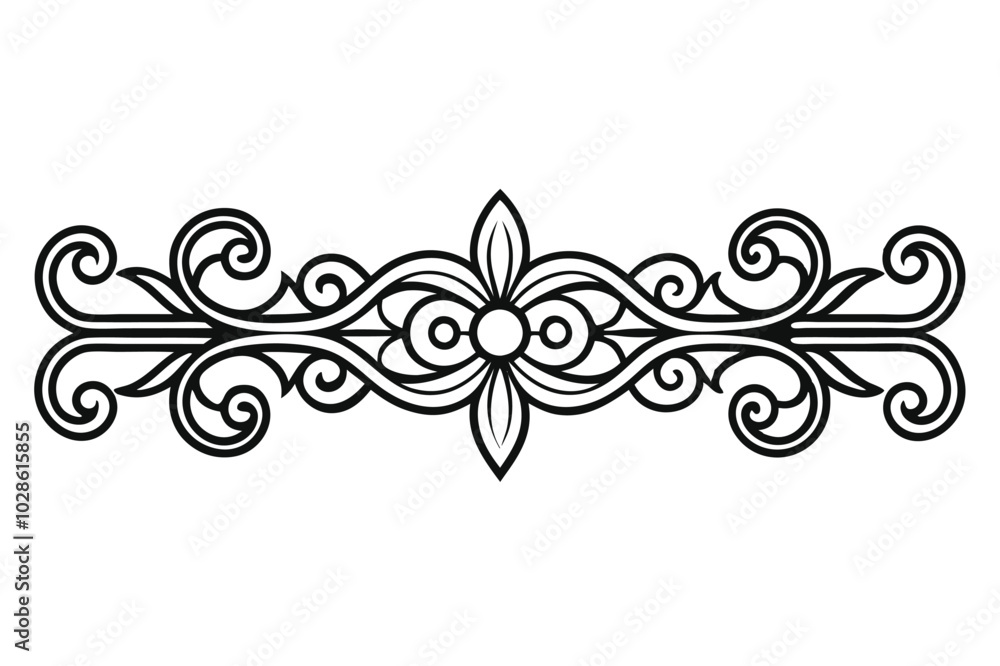 Elegant Ornamental Border Design.
