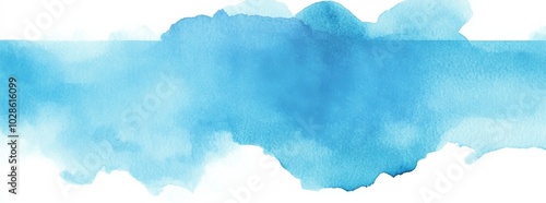 Abstract light blue watercolor background with copy space, minimalist design