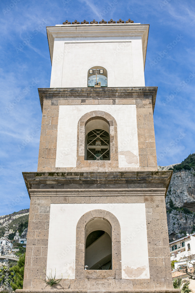 Arches and windows of a luxury villa in Ravello, Amalfi Coast, Italy