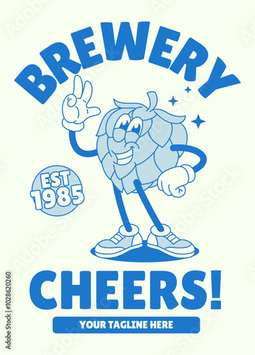 Hop Mascot Character Shirt Design Illustration