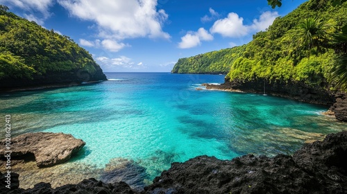 Stunning Tropical Cove with Crystal Clear Waters