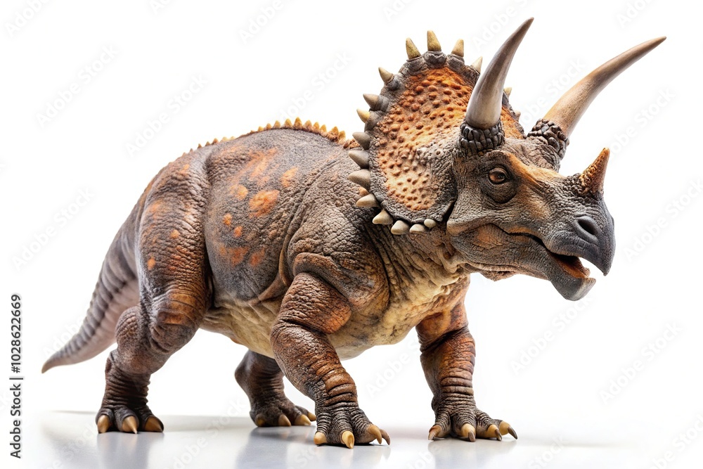 Pachyrhinosaurus dinosaur using forced perspective Pachyrhinosaurus dinosaur using forced perspective