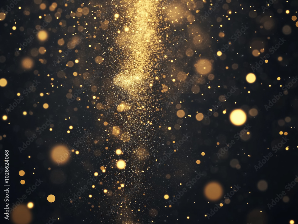 Starry night sky with shimmering stars and a soft winter glow Starry night sky with shimmering stars and a soft winter glow