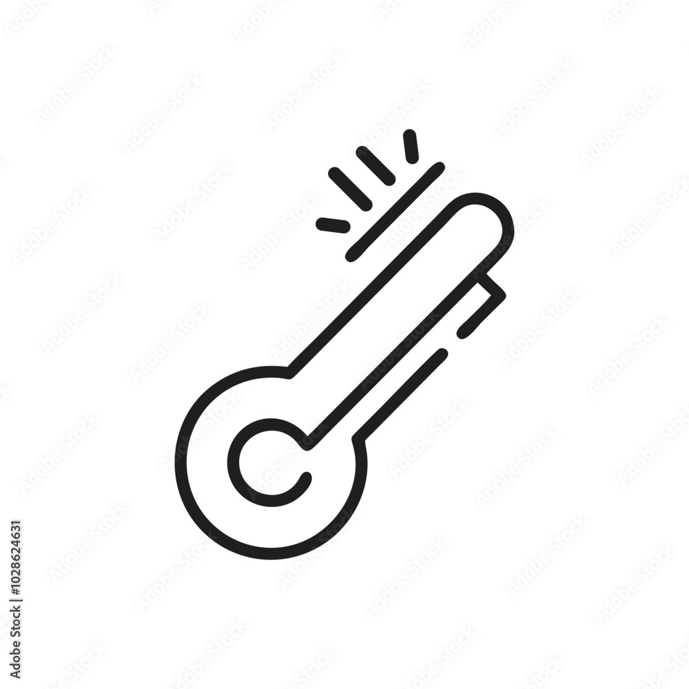 Cold Thermometer Icon on white background Cold Thermometer Icon on white background