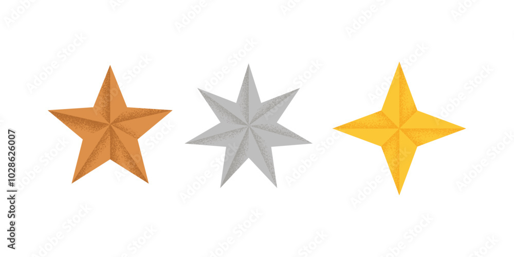 star vector objects expressing depth with shadows_1 star vector objects expressing depth with shadows_1