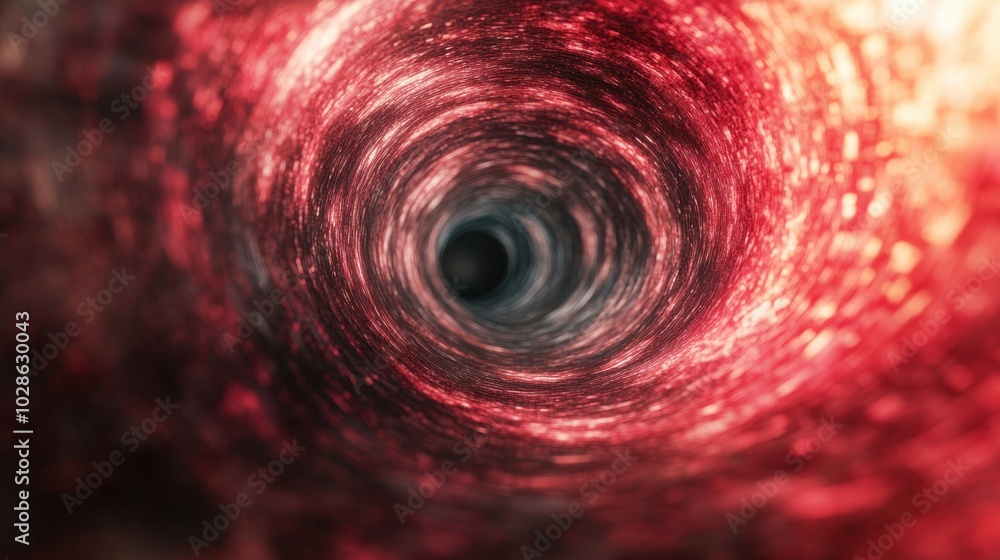Abstract spinning vortex of light with intense red and black tones, creating a dynamic and captivating spiral design. Abstract spinning vortex of light with intense red and black tones, creating a dynamic and captivating spiral design.