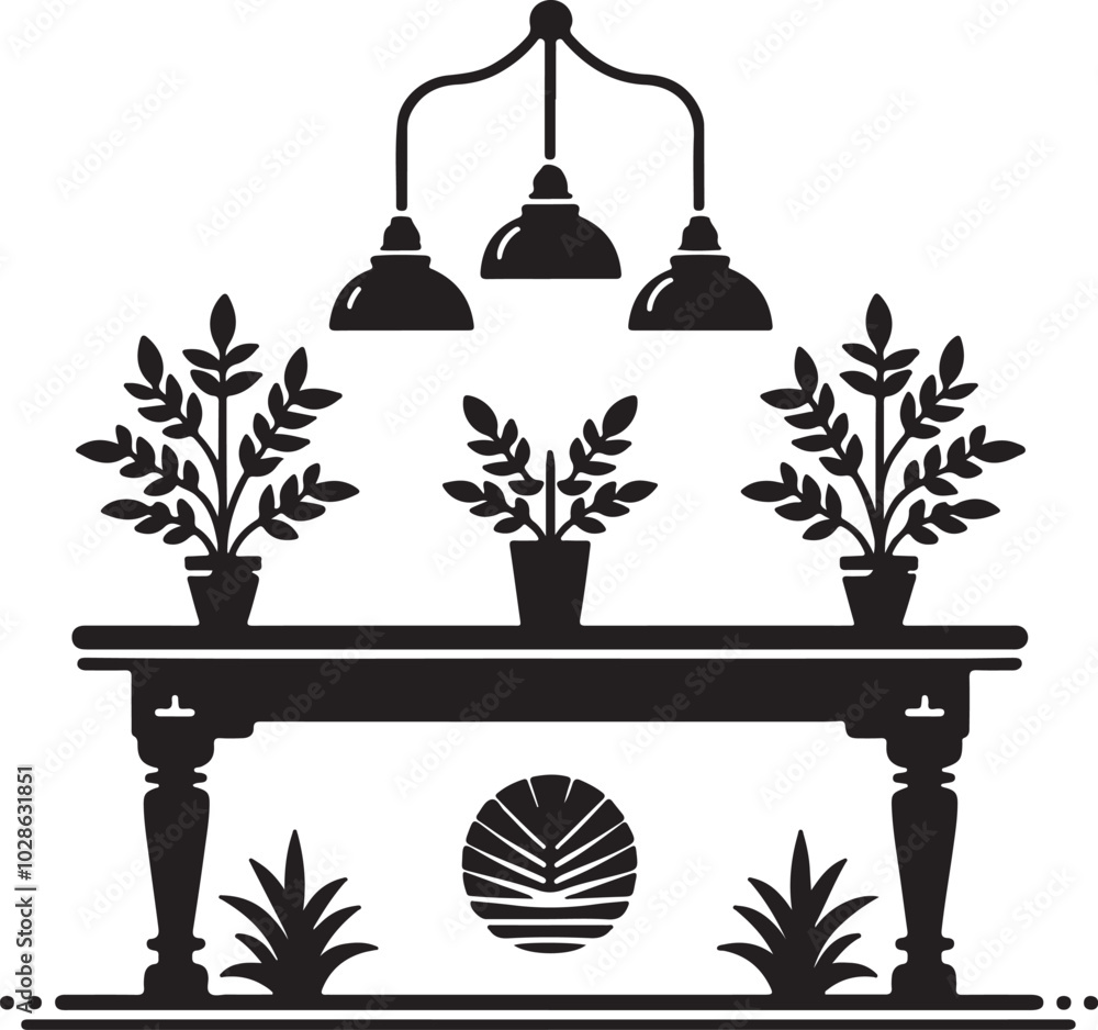 Table silhouette vector Style with white background Table silhouette vector Style with white background