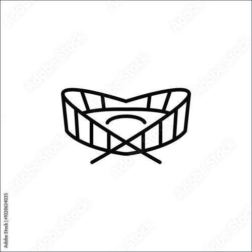 Modern stadium icon. Simple outline of a sports stadium for social media, app, and web design. Vector illustration