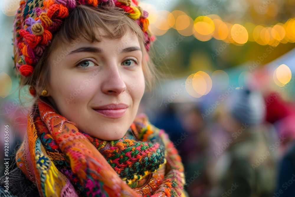 Generative AI image of beautiful autumn fair market with man woman kid family time perfect for fall harvest festival entertainment themes Generative AI image of beautiful autumn fair market with man woman kid family time perfect for fall harvest festival entertainment themes