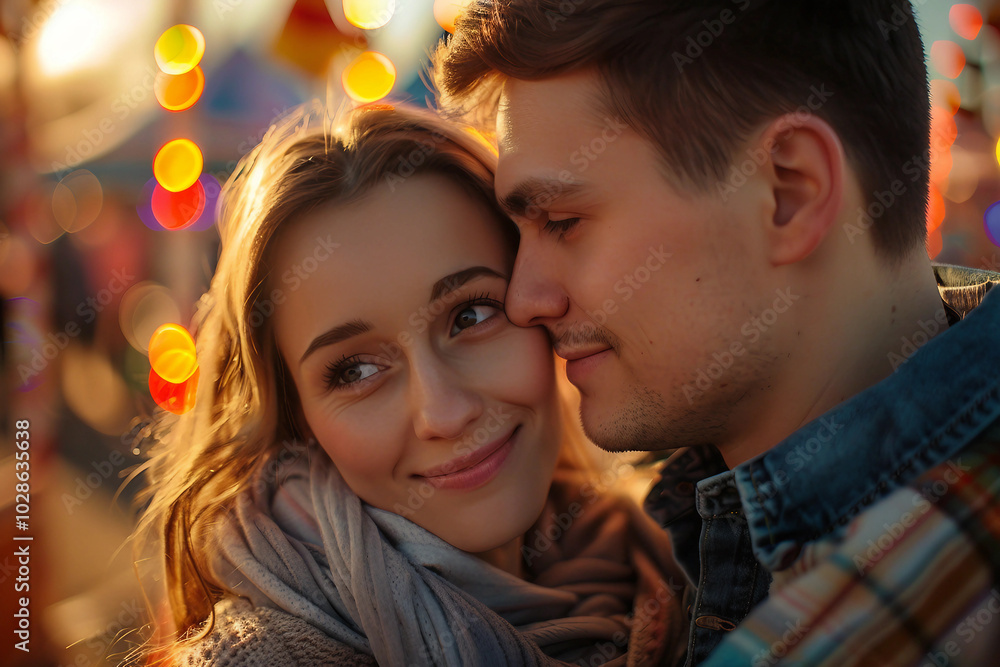 Generative AI image of beautiful autumn fair market with man woman kid family time perfect for fall harvest festival entertainment themes Generative AI image of beautiful autumn fair market with man woman kid family time perfect for fall harvest festival entertainment themes