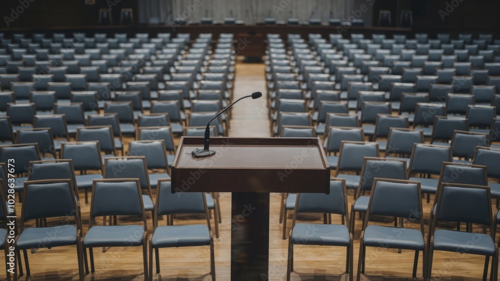 Naklejka premium podium for speech