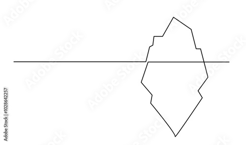 Iceberg Continuous line illustration design template
