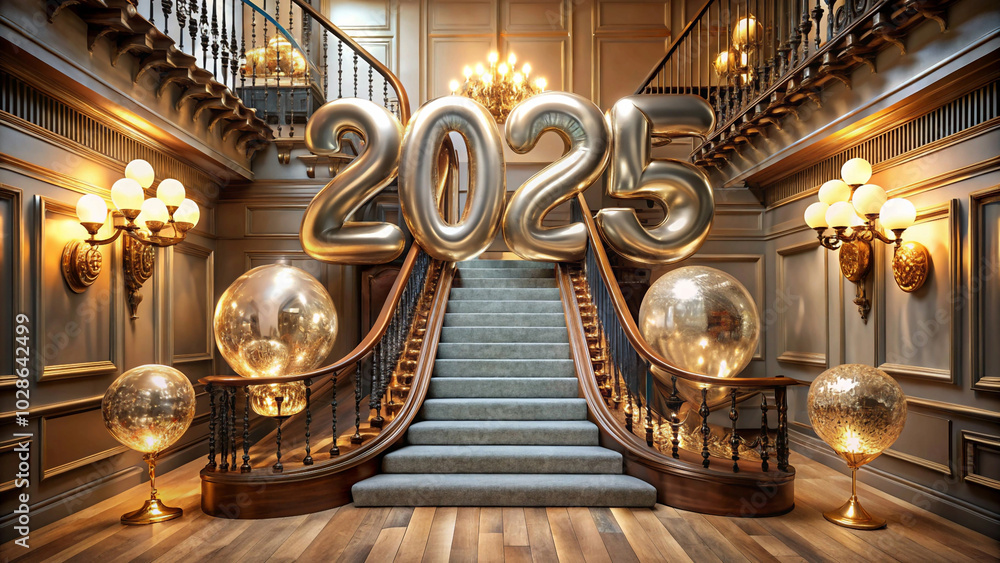 Obraz premium Luxurious staircase adorned with