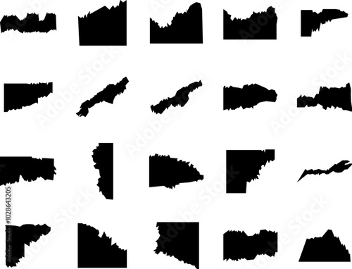 Ripped torn paper, 
