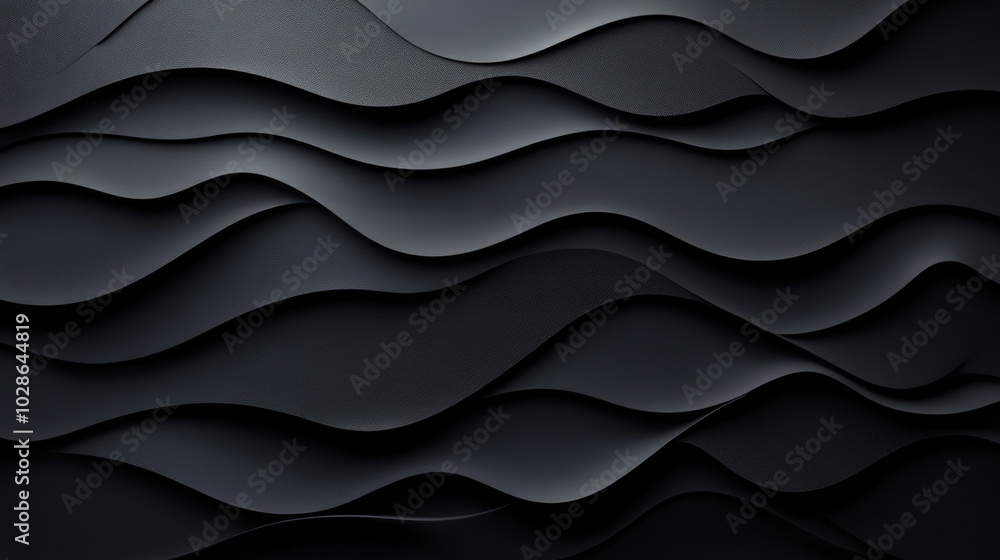 Obraz premium Elegant monochrome wave texture creates minimalist aesthetic