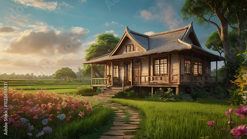 wooden house photo