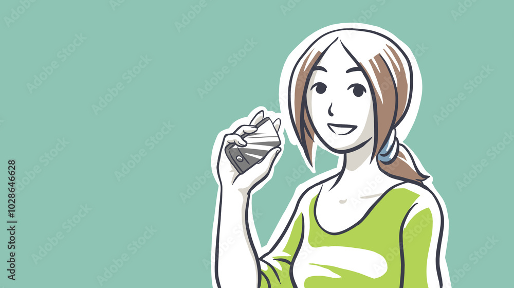 jeune femme souriante avec un téléphone jeune femme souriante avec un téléphone