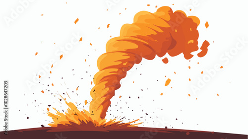 Illustration Tornado. Storm. Typhoon. Twister. Natural phenomenon. Disaster.