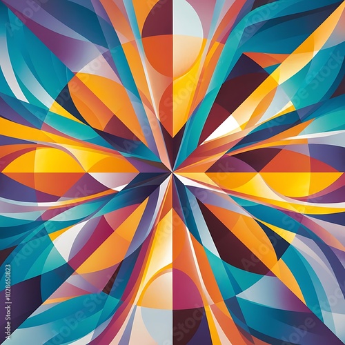 Wallpaper Mural Abstract geometrical background Torontodigital.ca
