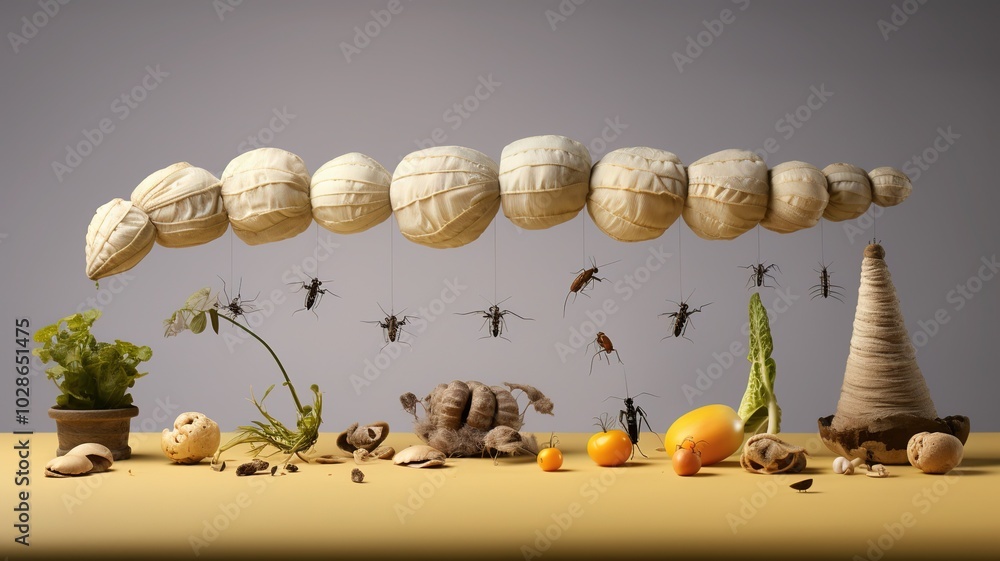 An educational, visually engaging illustration of a jar of pickled ...