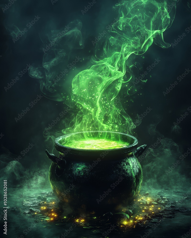 toxic witch cauldron Mysterious Green Brew in a Witch's Cauldron toxic witch cauldron Mysterious Green Brew in a Witch's Cauldron