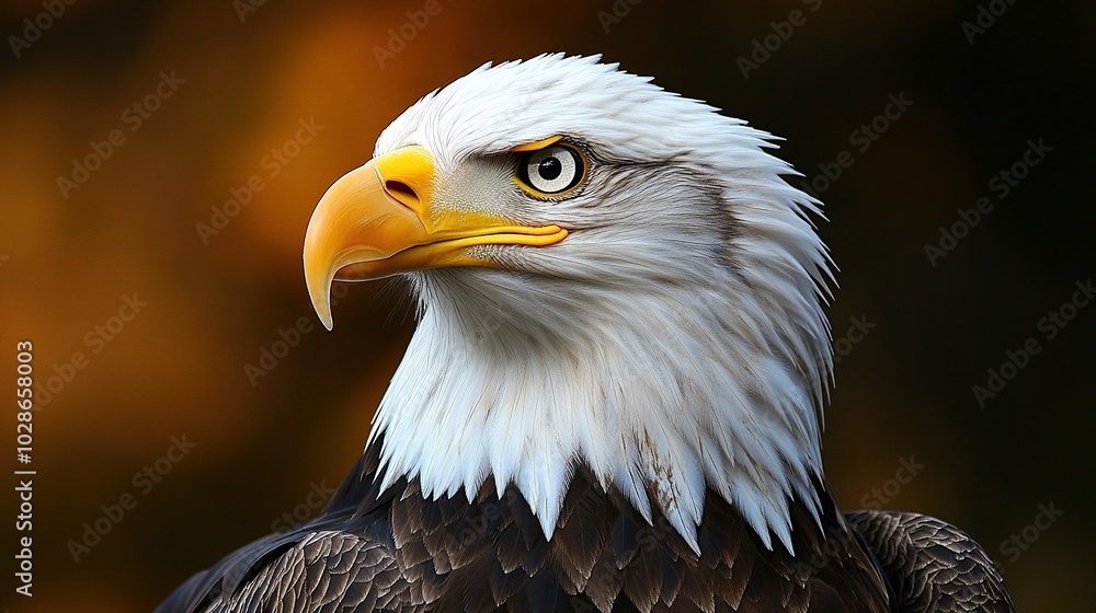 Naklejka premium the sharpness of an eagle's eye in nature