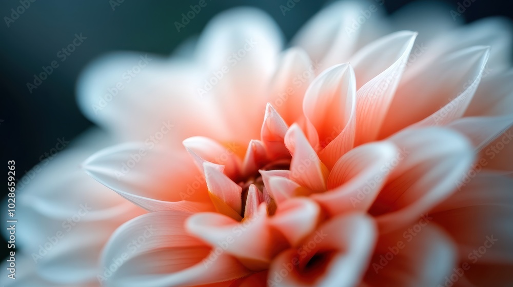 A beautiful fusion of white and peach petals, emphasizing their innate grace and harmony, this close-up shot conveys sophistication and natural artistry. A beautiful fusion of white and peach petals, emphasizing their innate grace and harmony, this close-up shot conveys sophistication and natural artistry.