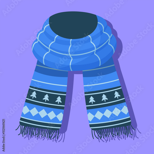 Winter Scarf Vector Illustration
