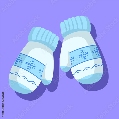 Winter Mittens Vector Illustration