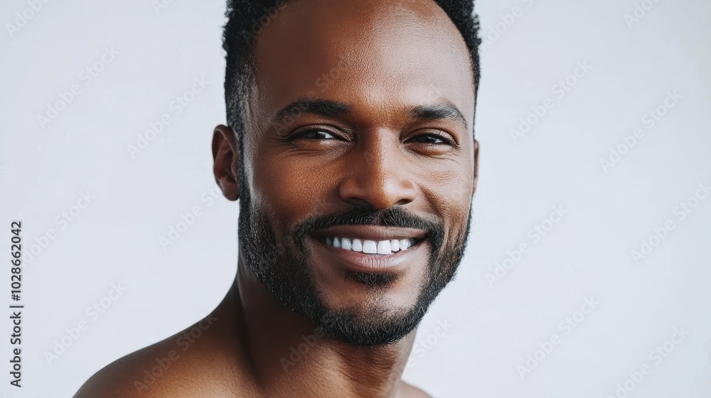 Confident Handsome Man with Bright Smile Isolated on White Background Confident Handsome Man with Bright Smile Isolated on White Background