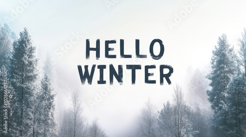 Frosty Winter Forest Greeting with Snow-Covered Trees