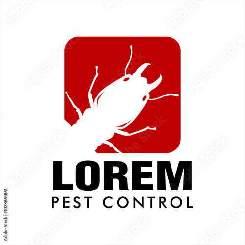 pest control vector logo house insect poison pest control with pesticides prevention, extermination and disinfection	
