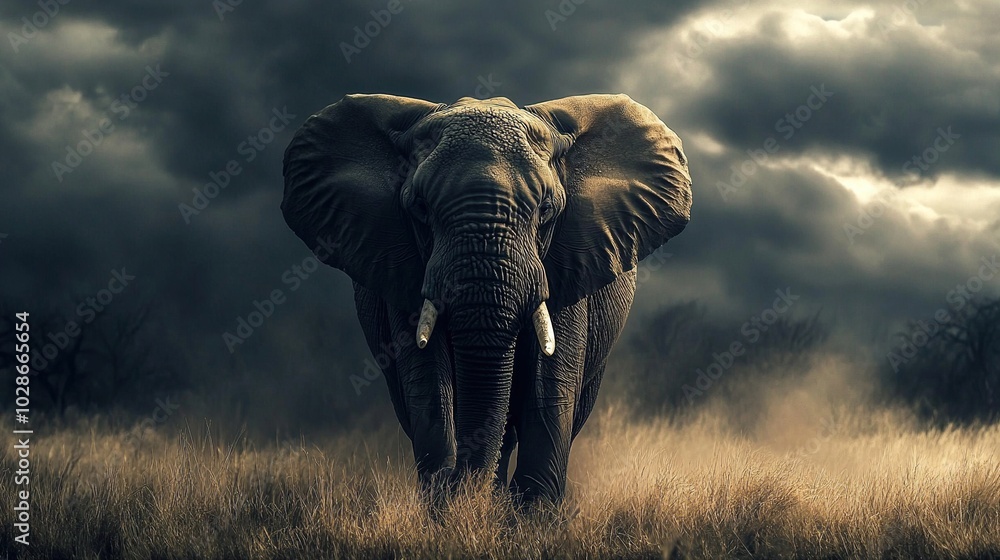 Obraz premium a herd of mighty elephants