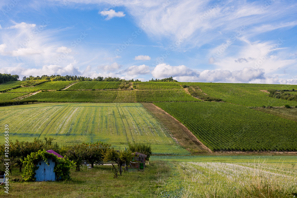 Paysage de la campagne française en Bourgogne France Conté