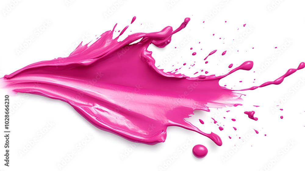 Pink nail polish spill in high resolution on white background,pink paint splash isolated on white background abstract liquid Pink nail polish spill in high resolution on white background,pink paint splash isolated on white background abstract liquid