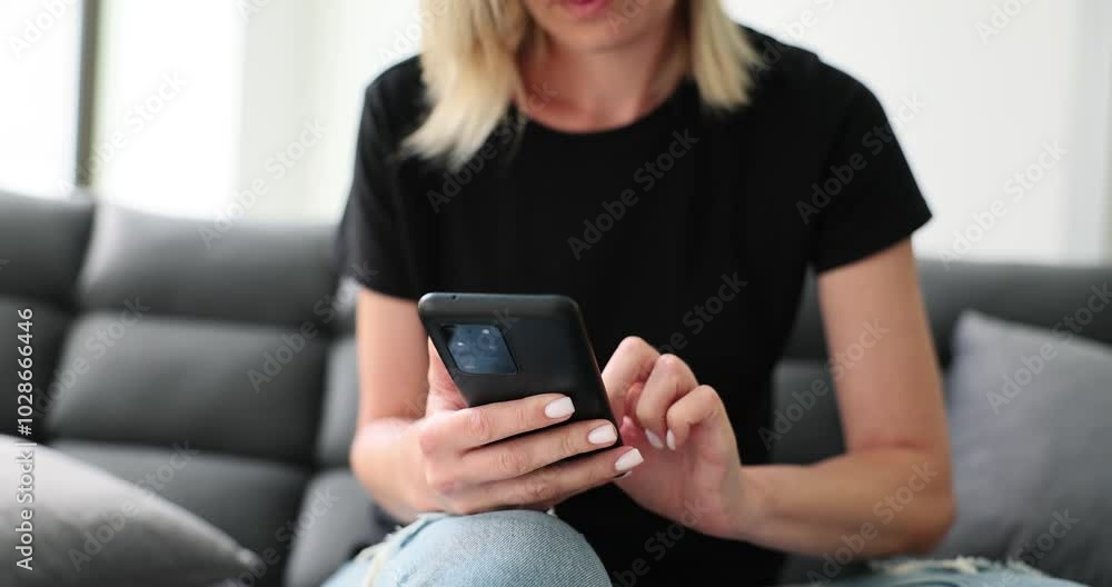 Hands of woman holding smartphone using an online application. Mobile phone with virtual services Hands of woman holding smartphone using an online application. Mobile phone with virtual services