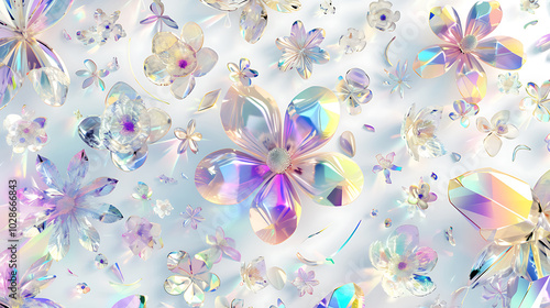 colorful flower on white background