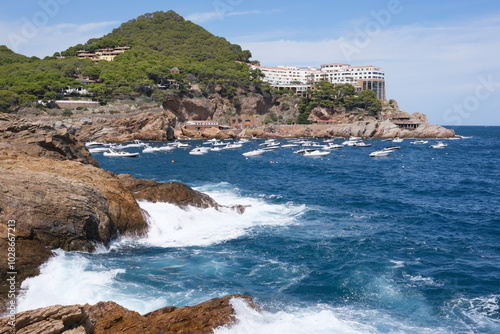 view of the coast of the Mediterranean sea