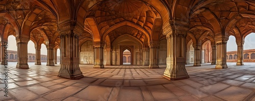 The grand architecture of the Jama Masjid in Delhi photo