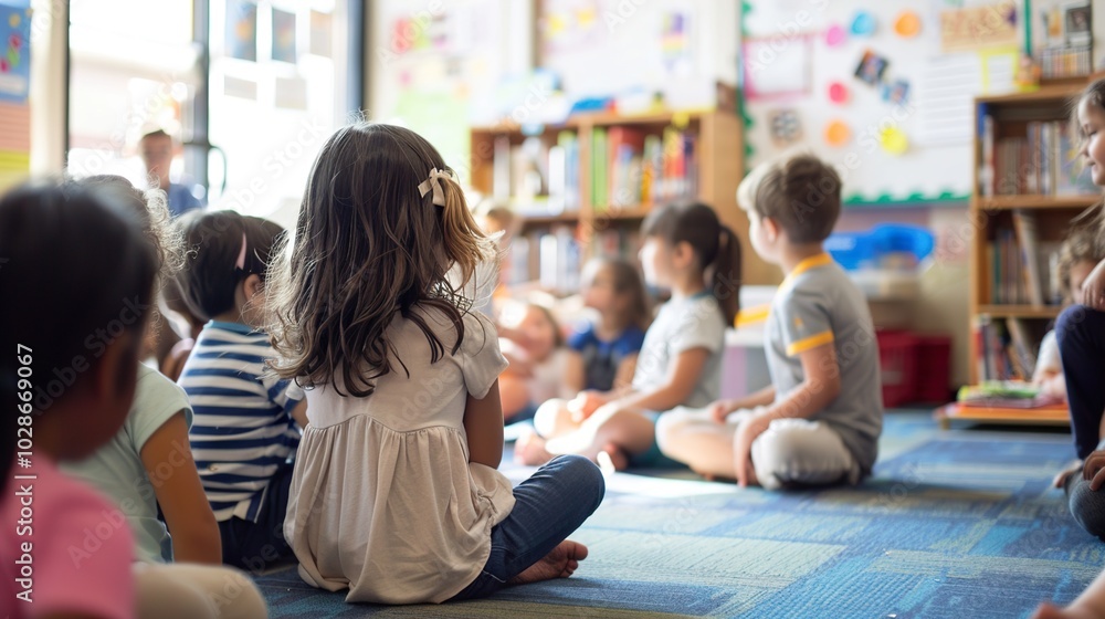 Children Engaged in Classroom Learning: A Photo of Kids in a Classroom Setting Children Engaged in Classroom Learning: A Photo of Kids in a Classroom Setting