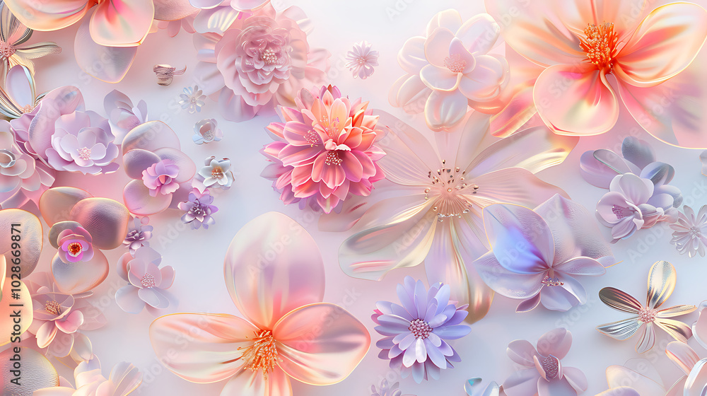 colorful flower on white background colorful flower on white background