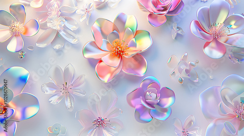 colorful flower on white background