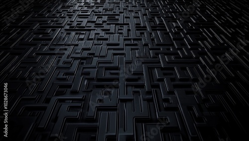 Abstract Black Maze