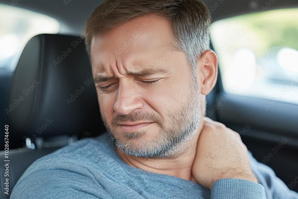 Injury And Car Accident. Whiplash, Generative AI