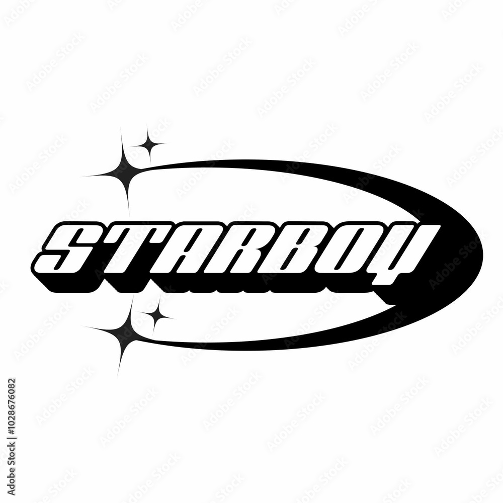 Naklejka premium design sticker Y2K style For clothing apparel streetwear logo and streetart 2000s, 90s, 80s