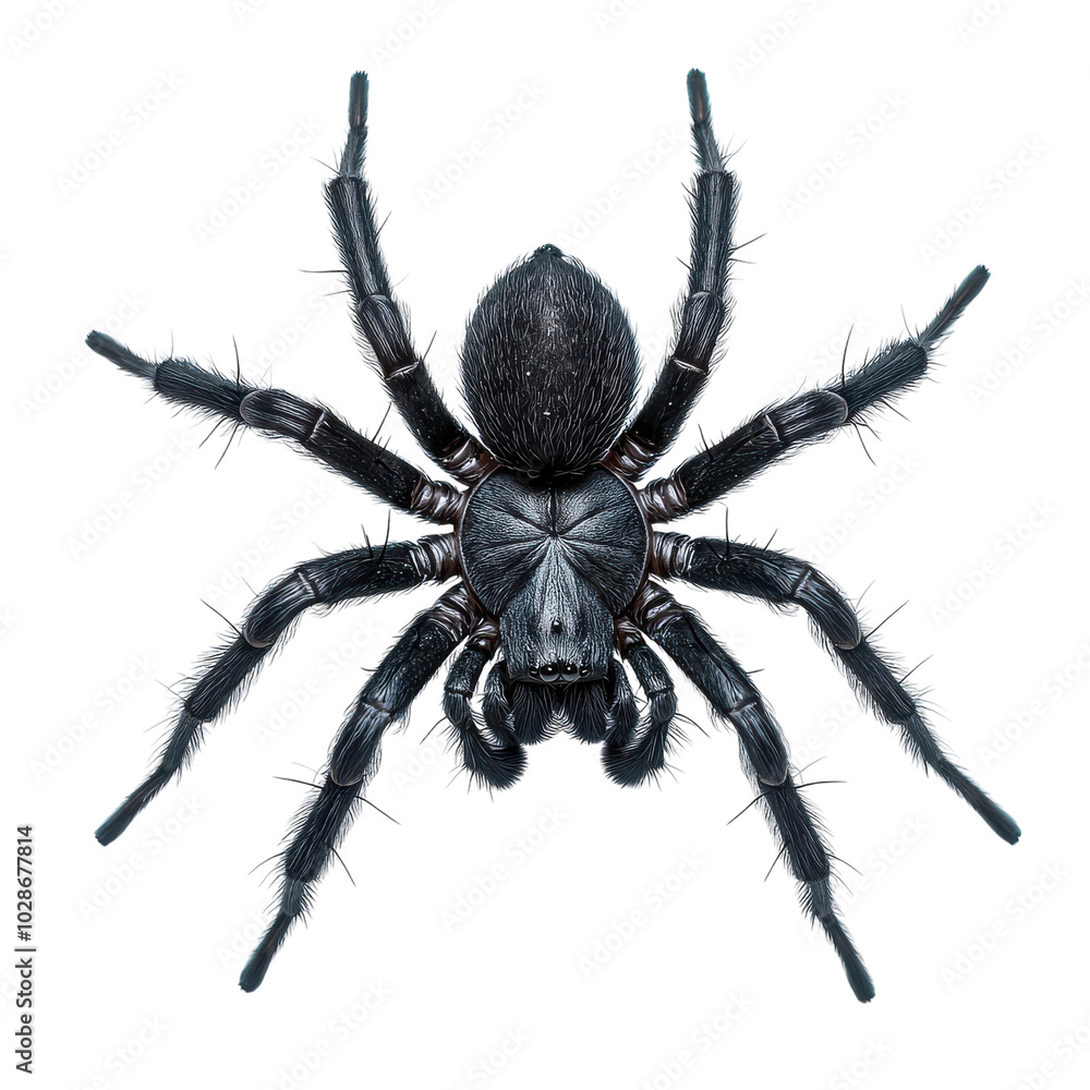 Black Spider on Web for Nature and Education Uses Transparent Background Black Spider on Web for Nature and Education Uses Transparent Background