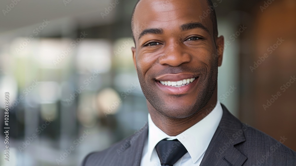 Close-up Portrait of a Smiling Black Man in a Suit Close-up Portrait of a Smiling Black Man in a Suit