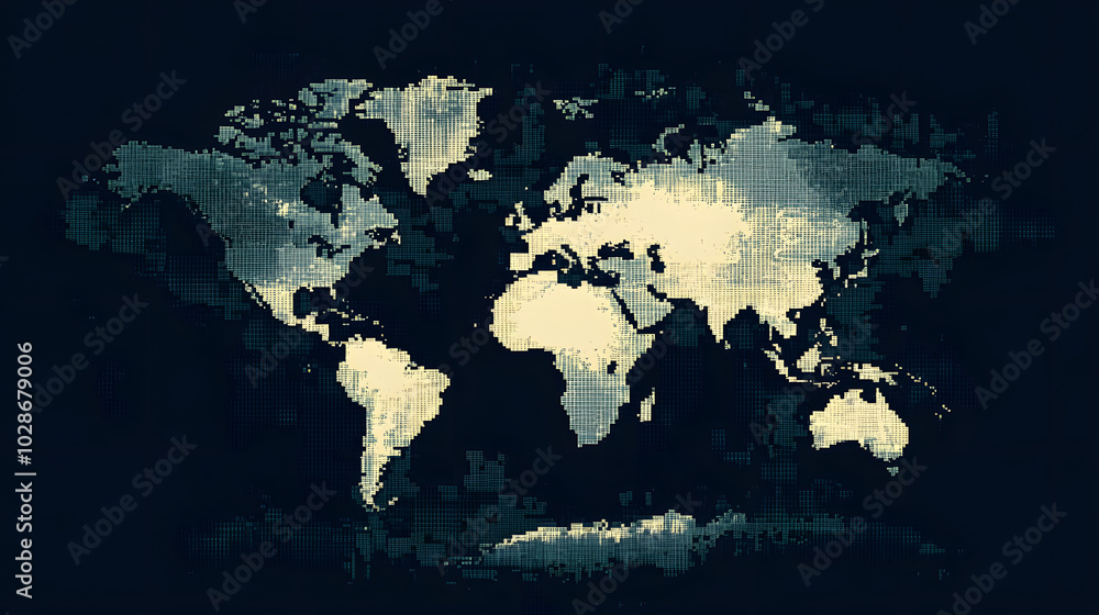 Unique Pixel Art Logo of the World Map in Square Design for Stunning Wall Art Wallpapers Unique Pixel Art Logo of the World Map in Square Design for Stunning Wall Art Wallpapers