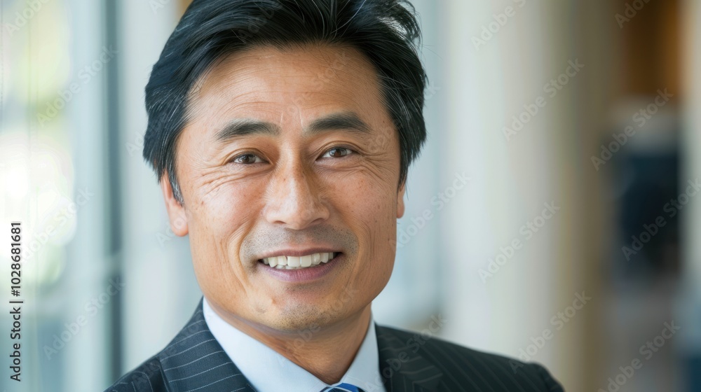 Portrait of a Smiling Asian Businessman in a Suit Portrait of a Smiling Asian Businessman in a Suit