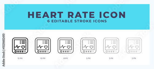 Heart rate line icon vector illustration. Trendy styles.